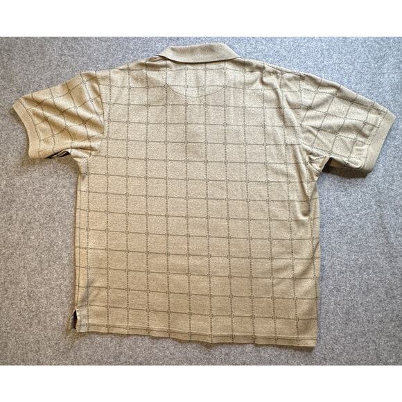 Ping Golf Polo Short Sleeve Tan Squares XXL? READ DESC - Picture 2 of 6